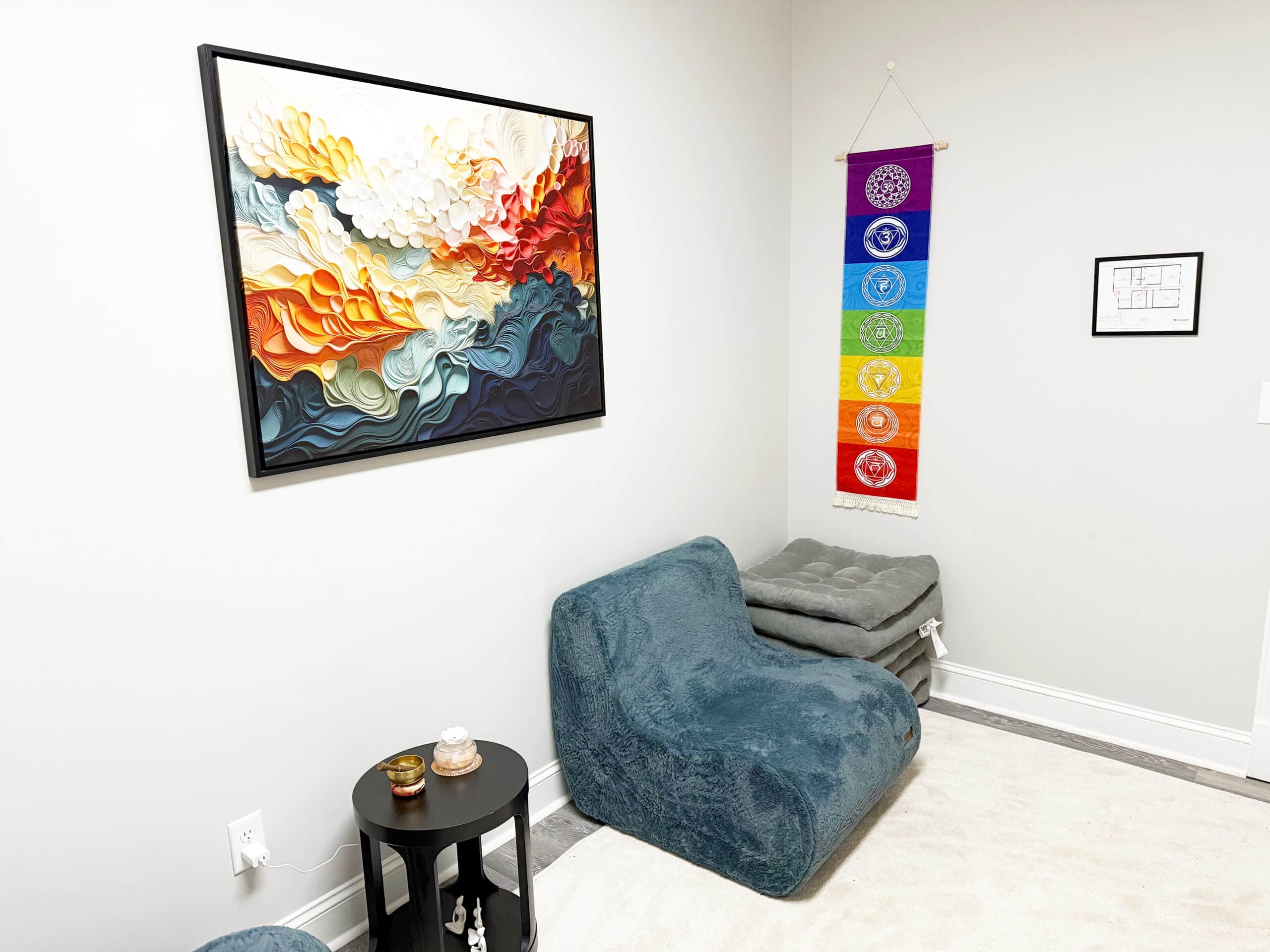 Calm reflection space at Hooked on Hope Mental Health